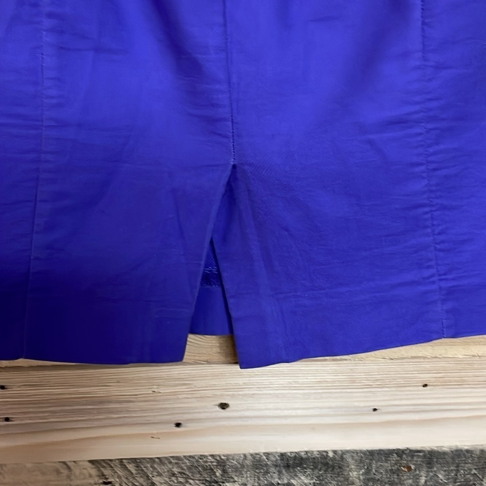 J.Crew size 4 100% Cotton lightweight Purple color The Pencil Skirt with pockets - Picture 7 of 9